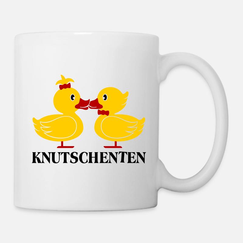 Die KnutschEnten (Enten) Spruch - Tasse - Weiß