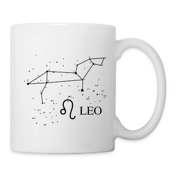 Constellation Leo with Zodiac sign - Tasse - Weiß - Rechts