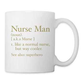 Funny Nurse Man Definition - Mug blanc - blanc - Droite