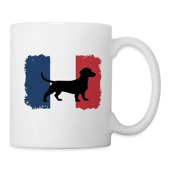 Dachshund with French flag - Mug - white - Right