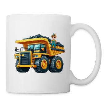 Large Dump Trucks Dump Trucks Boys Construction Vehicles - Mug - white - Right