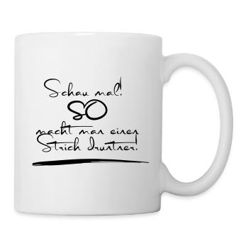 Look, that's how you draw a line under it! - Mug - white - Right