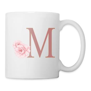 Letter M with flowers - Mug - white - Right
