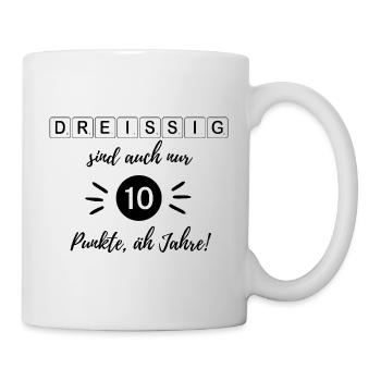30 ne sont aussi que 10 points euh, années, 30e anniversaire - Mug blanc - blanc - Droite