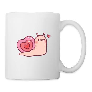 Cute Snail With Heart Shaped Shell - Mug - white - Right
