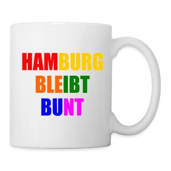 hamburg bleibt bunt - Tasse - Weiß - Rechts