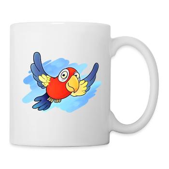 Papagei (Himmel) - Tasse - Weiß - Rechts