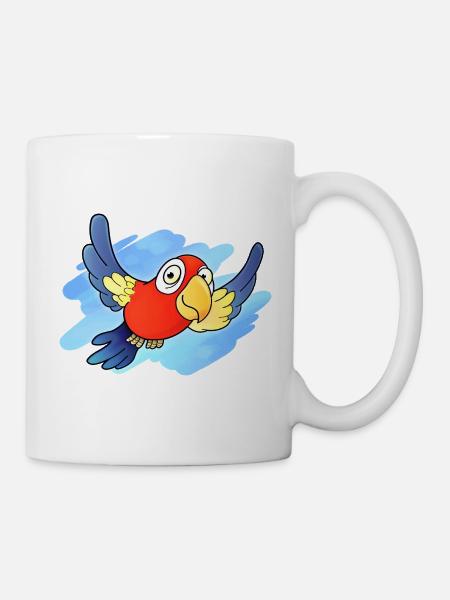 Papagei (Himmel) - Tasse - Weiß