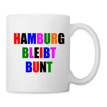 hamburg bleibt bunt - Tasse - Weiß - Rechts