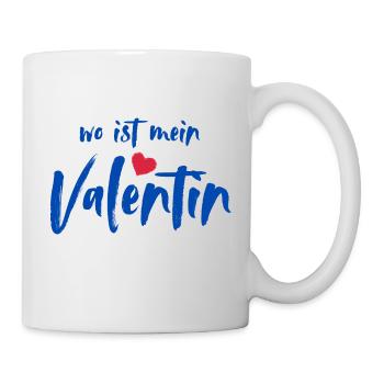 wo ist mein Valentin - Tasse - Weiß - Rechts