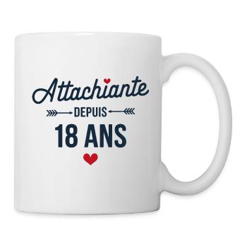 Attachiante 18 ans Anniversaire Fille Ado Humour - Mug blanc - blanc - Droite