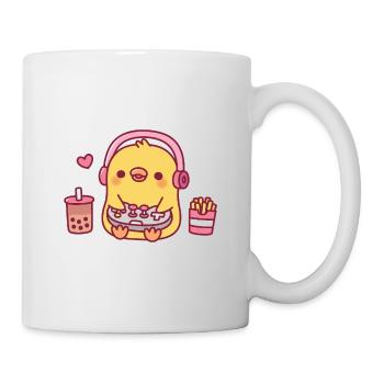 Cute Gamer Chick Loves Playing Video Games Funny - Mug - white - Right