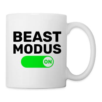 BEAST MODUS ON - FITNESS - GYM - TRAINING - SPORT - Mug - white - Right
