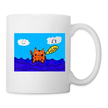 "This is Meow Lake" by Feline from Berlin - Mug - white - Right