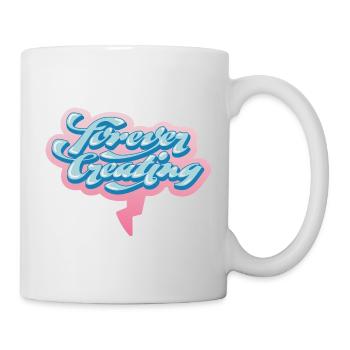 Forever Creating – Typographie artistique - Mug blanc - blanc - Droite