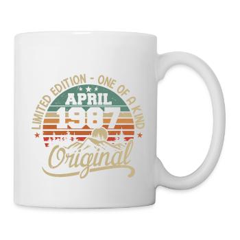 Millésime Avril 1987 - Cadeau Original April 1987 - Mug blanc - blanc - Droite