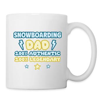 Papa Snowboarder,Vatertagsgeschenk - Tasse - Weiß - Rechts