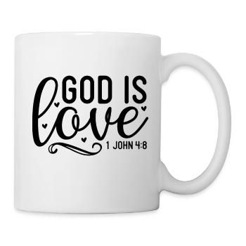 Gott ist Liebe - Tasse - Weiß - Rechts