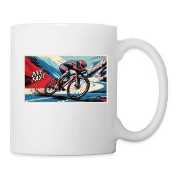 Fahrrad - Tasse - Weiß - Rechts