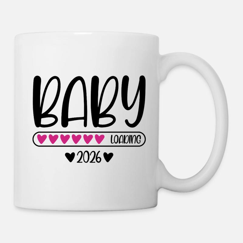 Bébé 2026 chargement - Mug blanc - blanc