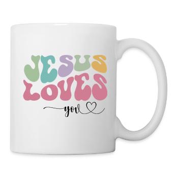 Jésus t’aime - Mug blanc - blanc - Droite