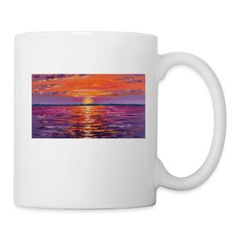 Coucher de soleil sur la mer 20250405 033320 - Mug blanc - blanc - Droite