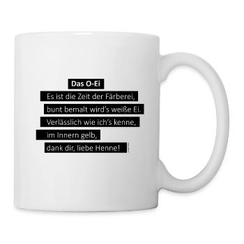 The O-Egg on Black - Mug - white - Right