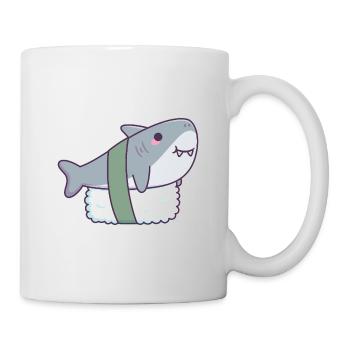 Cute Shark Sushi Rice Funny - Mug - white - Right