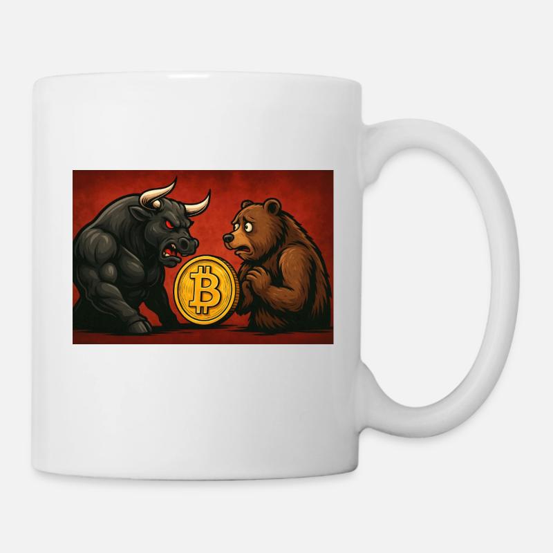 Bitcoin Bull vs. Bear - Mug - white
