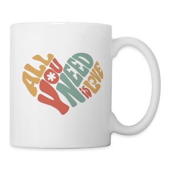 Tout ce dont vous avez besoin, c’est d’amour - Mug blanc - blanc - Droite