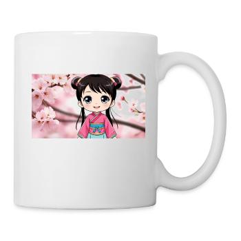 Ein niedliches manga maedchen 1 - Tasse - Weiß - Rechts