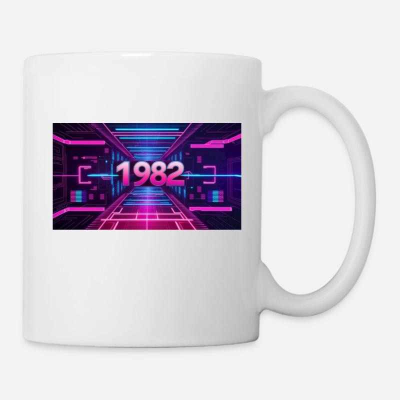 FRÉQUENCES CHARGÉES 1982 - Mug blanc - blanc