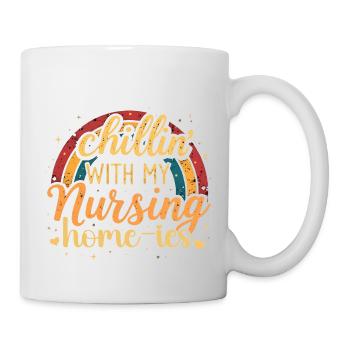 Chillin' With My Nursing Home-ies Funny Nursing - Mug - white - Right