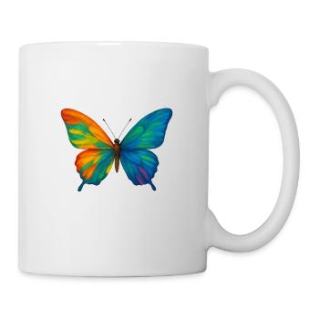 Schmetterling Colorblast - Tasse - Weiß - Rechts