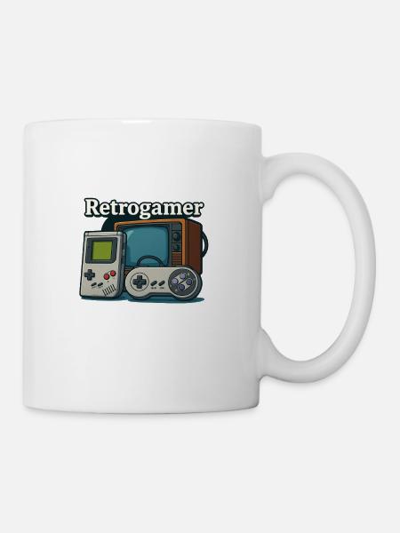 Retrogamer - Tasse - Weiß
