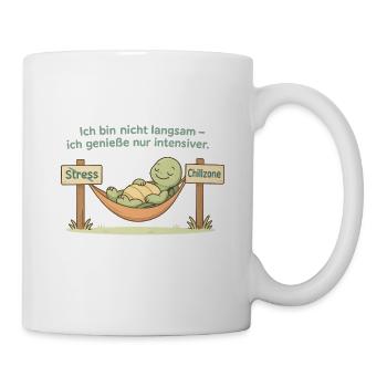 Schildkroeten Chillzone - Tasse - Weiß - Rechts