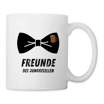 Freunde des Junggesellen JGA Junggesellenabschied - Tasse - Weiß - Rechts
