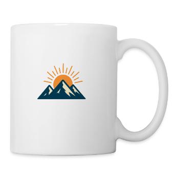 Montagne minimaliste Lever de soleil - Mug blanc - blanc - Droite