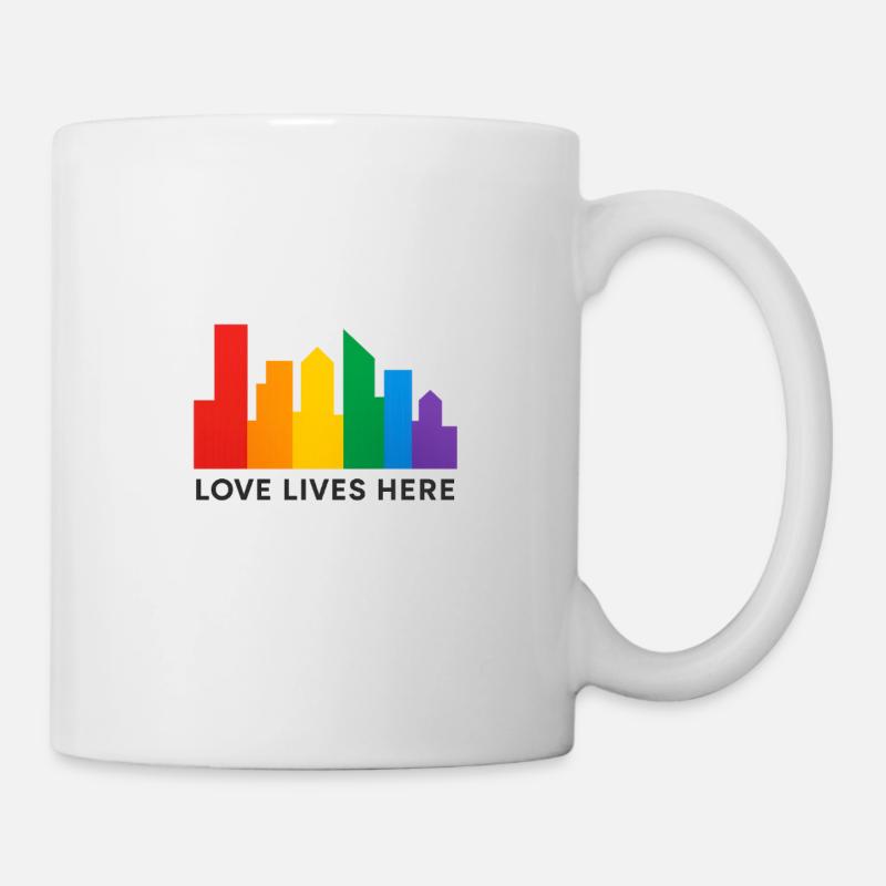 Rainbow Skyline Pride - Mug - white
