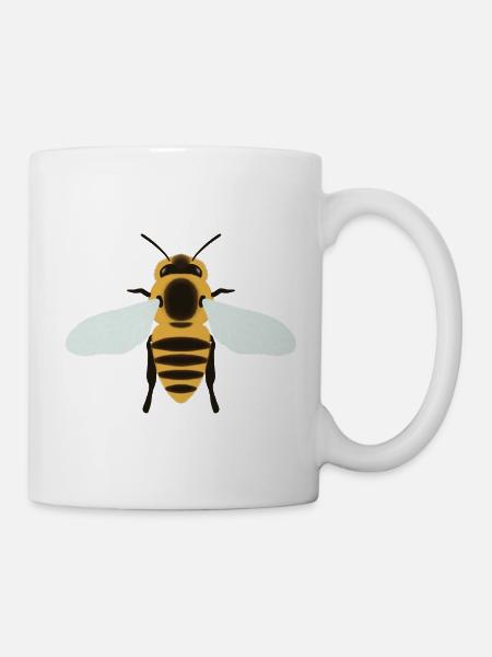 Honigbiene - Tasse - Weiß