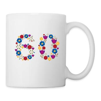Fleurs 60 - Mug blanc - blanc - Droite