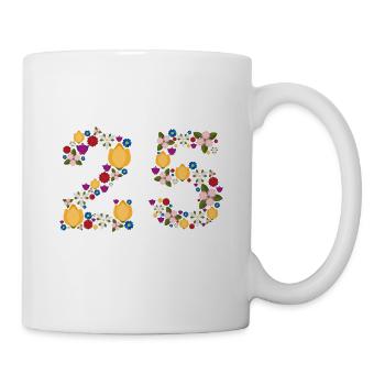Fleurs 25 - Mug blanc - blanc - Droite