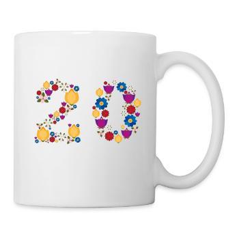 Fleurs 20 - Mug blanc - blanc - Droite