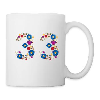 Fleurs 33 - Mug blanc - blanc - Droite