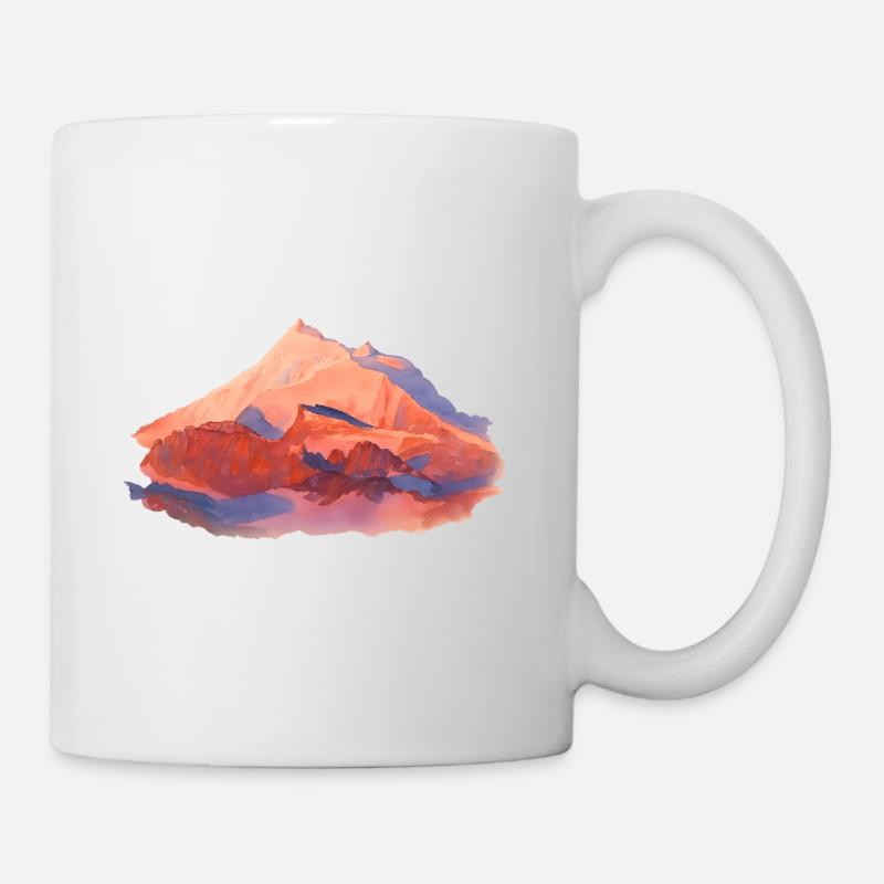 Weisshorn VS 4505m aquarell - Tasse - Weiß