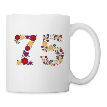 Fleurs 75 - Mug blanc - blanc - Droite