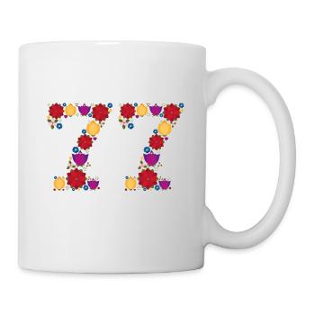 Fleurs 77 - Mug blanc - blanc - Droite