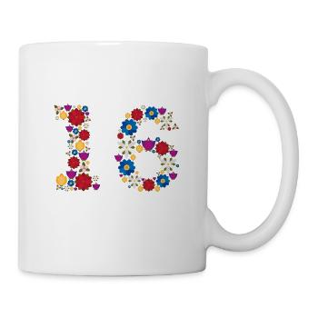 Flowers 16 - Tasse - Weiß - Rechts