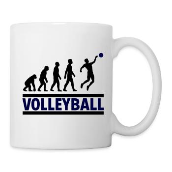 Évolution Volleyball Smash Sport Cadeau - Mug blanc - blanc - Droite