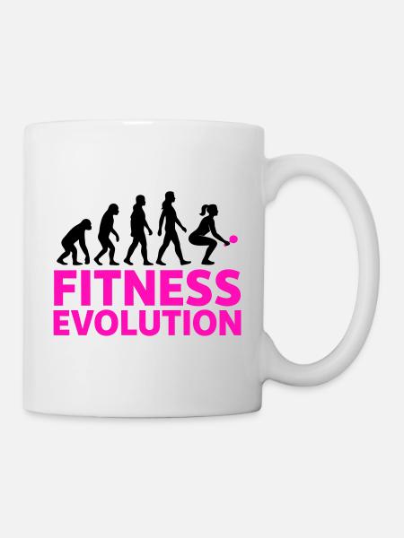 Fitness Evolution Femme Cadeau Cool - Mug blanc - blanc